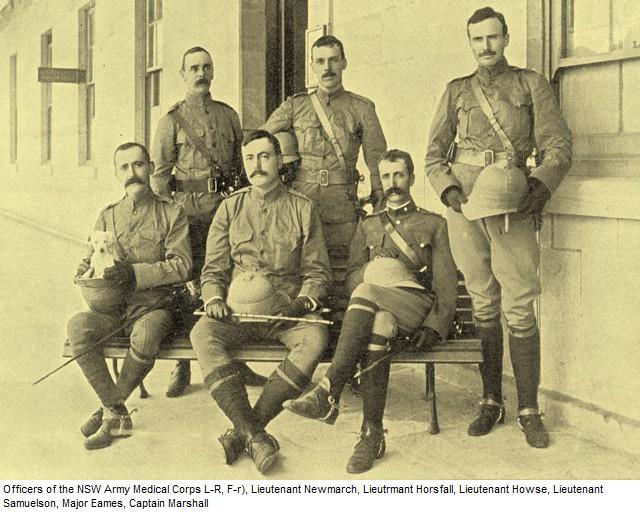 Officers of the NSW AMC - Lt (later MAJGEN Sir Neville, VC) top right
